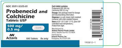 probenecid colchicine tablet dosage