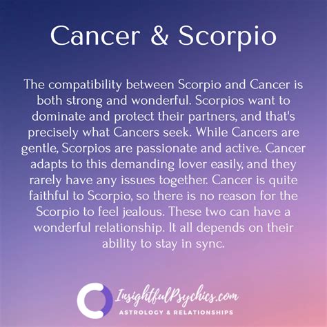 problem A Scorpio And Cancer Compatibility Might aspect