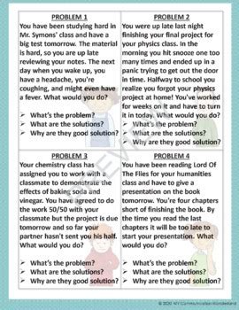 problem and solution topics for high school