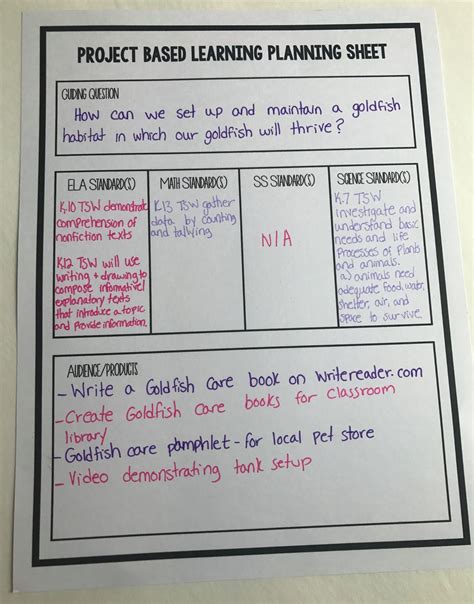 problem based learning and project based learning lesson plan