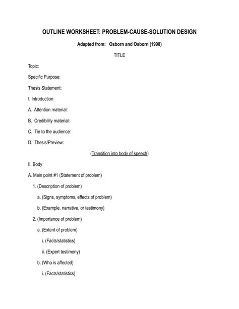 problem cause solution examples