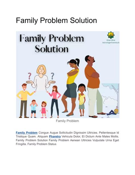 problem in the family and solution