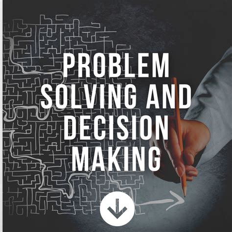 problem solving and decision making importance