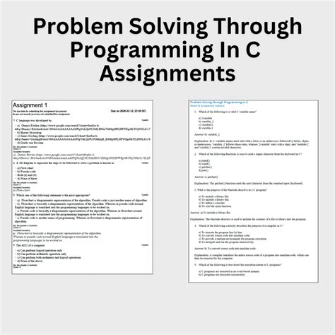 problem solving and programming in c notes