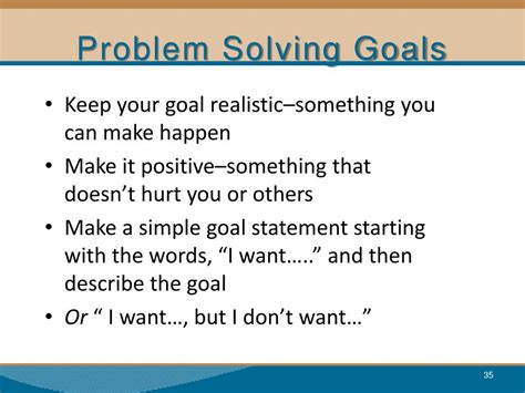problem solving goal setting