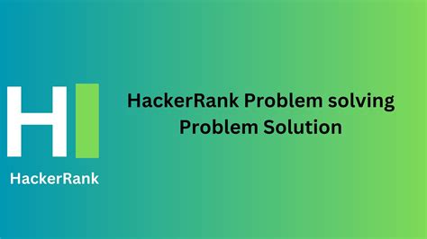 problem solving hackerrank solutions