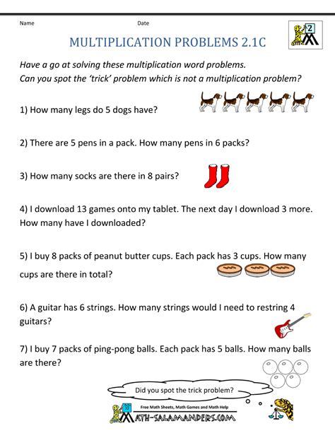 problem solving multiplication examples