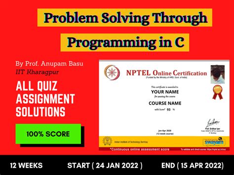 problem solving through programming in c nptel assignment answers week 10