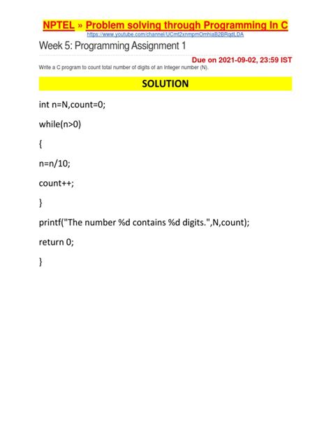 problem solving through programming in c pdf