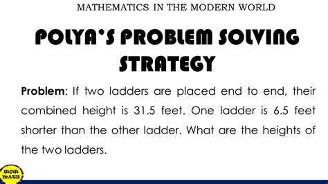 problem solving using polya's method example