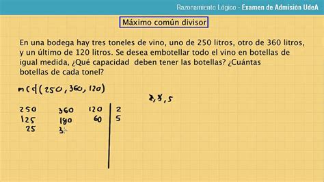 Problemas de números enteros de Máximo Común Divisor MCD YouTube