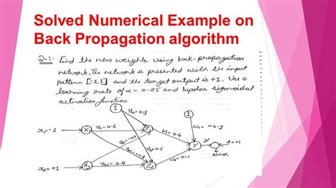problems on back propagation algorithm
