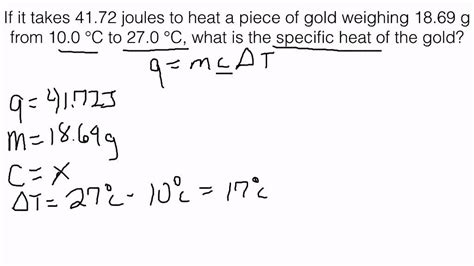 problems on specific heat