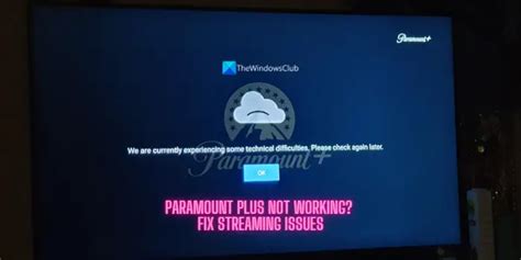 problems streaming paramount plus