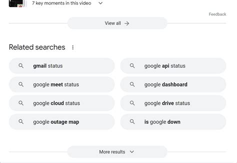 problems with google search results