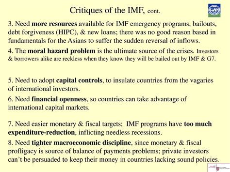 problems with the imf