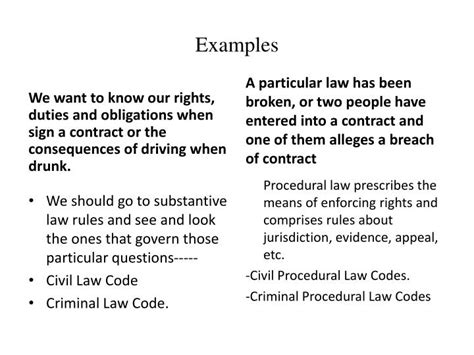 procedural law definition and examples