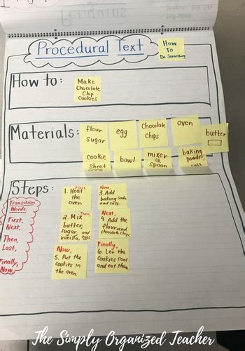 Procedural Text Anchor Chart