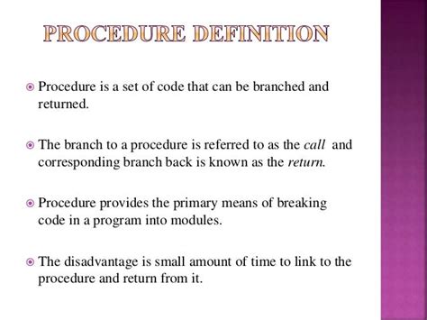 procedure definition medical