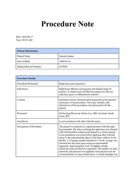 Procedure Note Templates 6+ Free Word, PDF Format Download Free