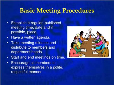 procedure of a meeting