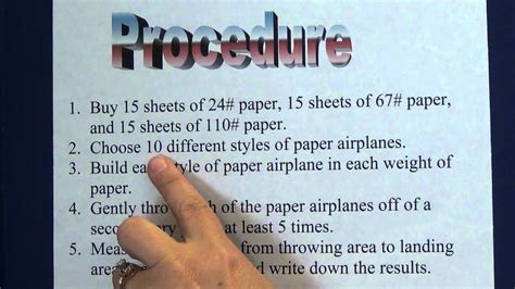 procedure of science experiment