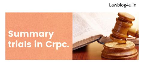 procedure of summary trial in crpc