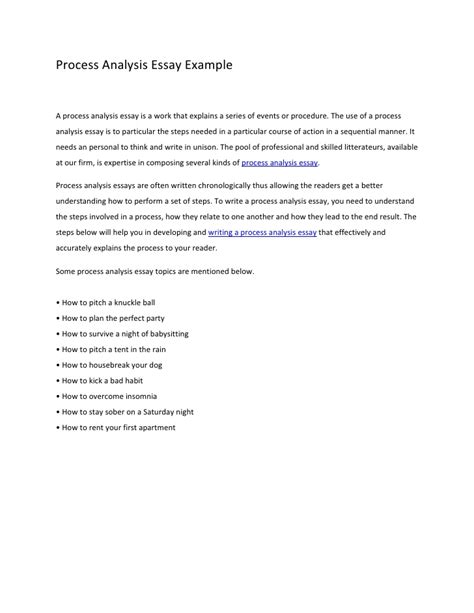 process analysis thesis statement examples