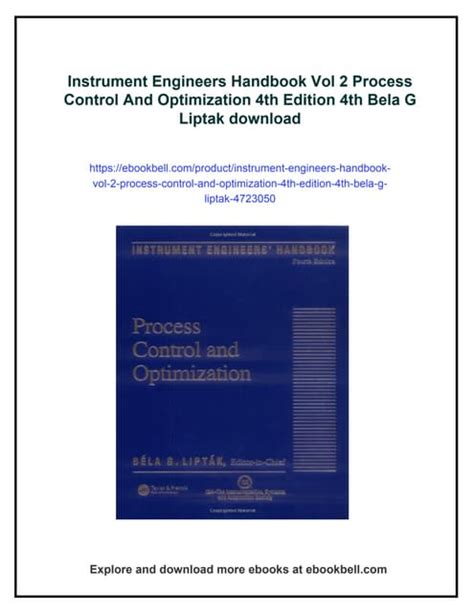 Process Control Instrument Engineers' Handbook Pdf