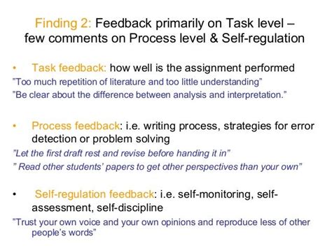 process level feedback examples