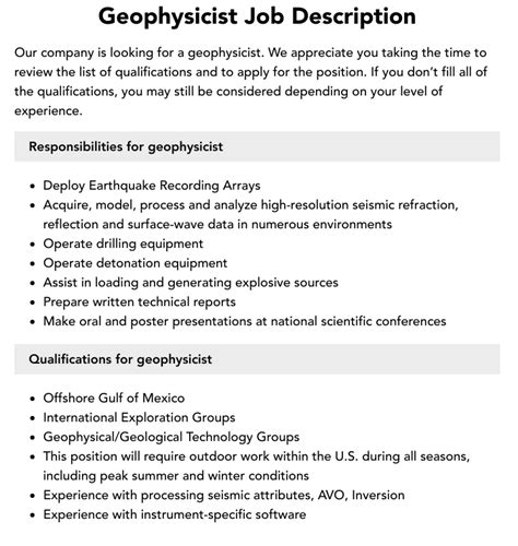 Geophysicist Job Description Velvet Jobs