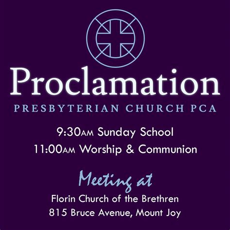 proclamation presbyterian church mount joy pa
