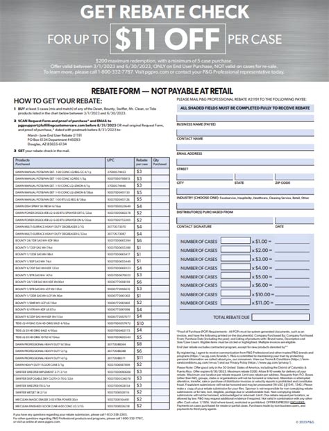 proctor and gamble rebate