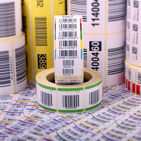 product labels with barcodes
