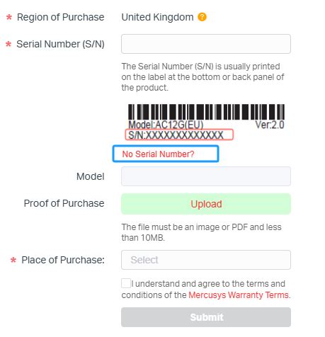Product Registration Information