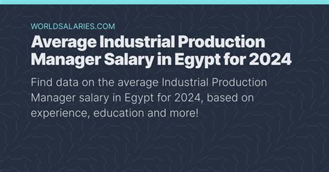 production manager salary in egypt