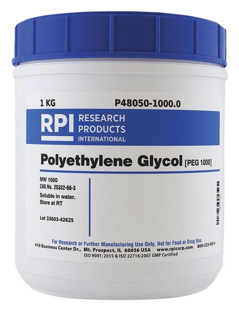 products with polyethylene glycol