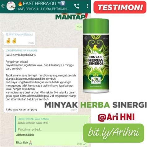 Produk Hni Minyak Herbal Sinergi