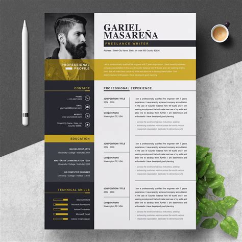 50 Free Resume/ CV Template In PSD Format For