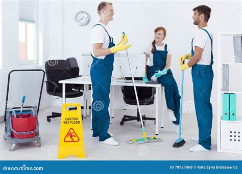 professional cleaners at work