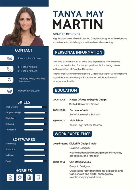 professional cv template free