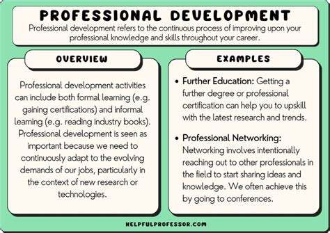 Professional Development Needs Examples