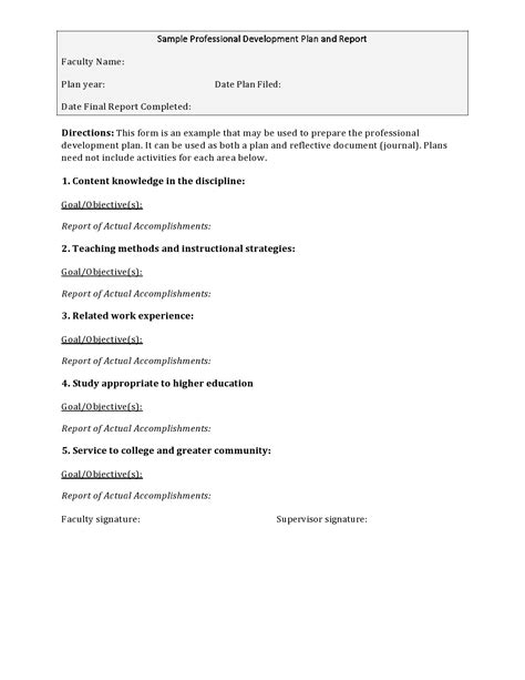 Professional Development Plan For Librarians