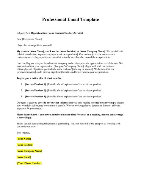 Professional Emails Template