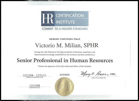 professional in human resources phr cert