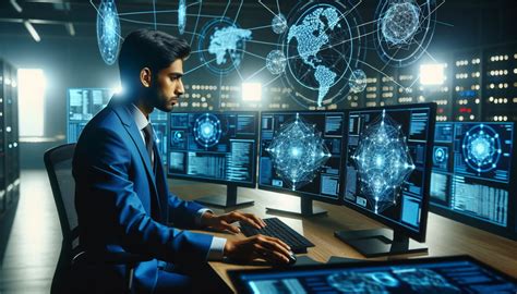 professional it engineer working to protect data from cyber attacks