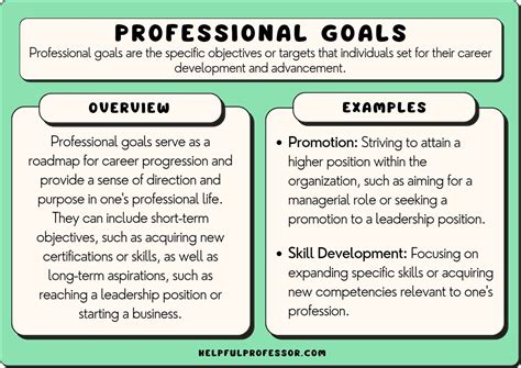professional objectives examples for work