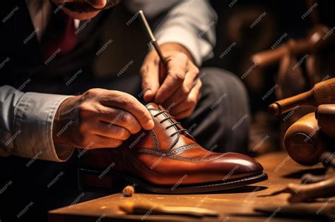 Shoe repair professional at work