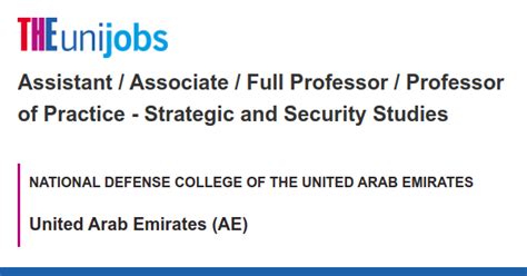 professor jobs national security