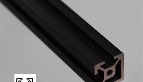 Profilé aluminium 20x20 fente 6 mm anodisé noir Systéal
